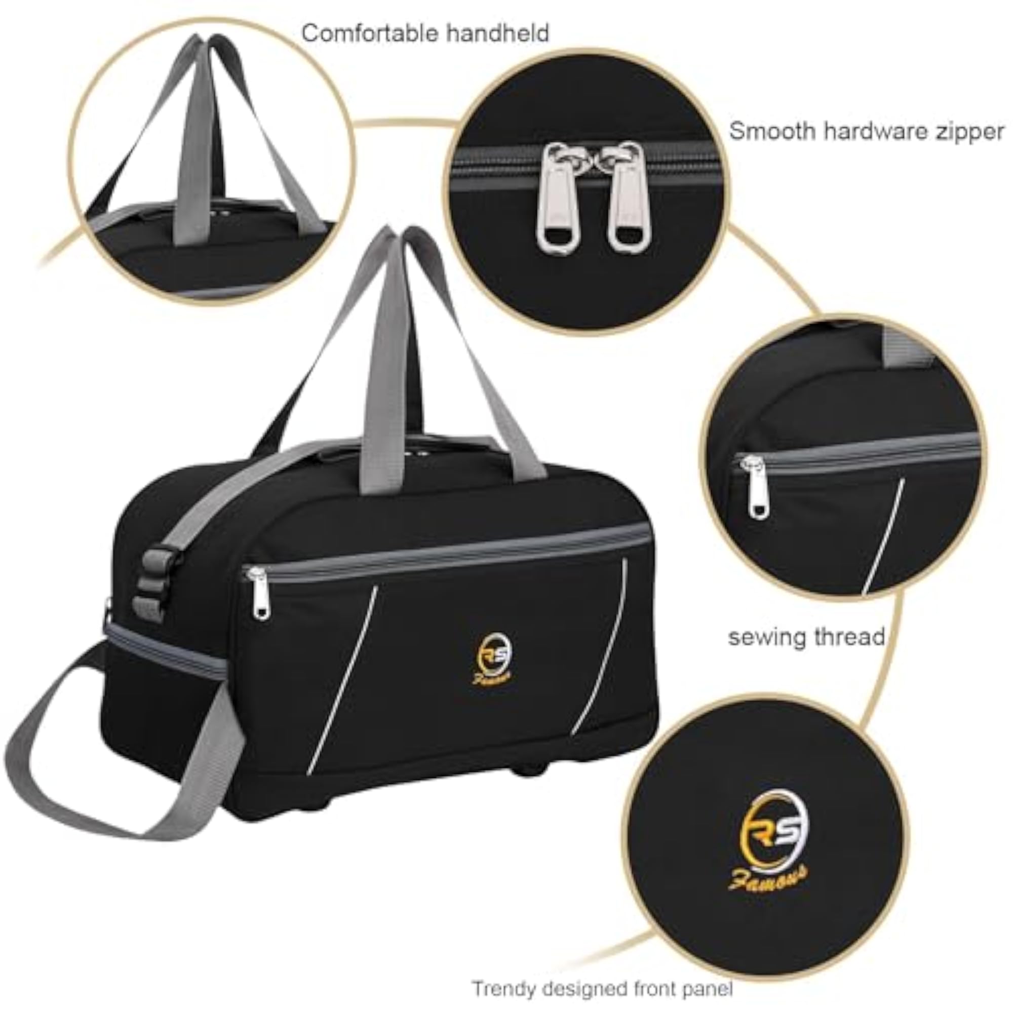 Unisex 45L Lightweight Strolley Duffel Bag for Travel